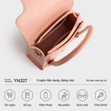  Túi Yuumy ( Thời trang nữ size 18 - Túi đeo chéo da Seasand YN227D ) - Đen 