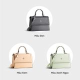  Túi Yuumy ( Thời trang nữ nắp gập dáng vuông size 22 - Túi đeo chéo da Seasand YN197K ) - Kem 