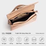  Túi Yuumy ( Thời trang nữ size 22 - Túi đeo chéo da Verein YN208D ) - Đen 