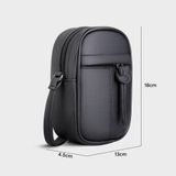  Túi đeo chéo da nữ phối khóa kéo thời trang Yuumy Seasand YN172D màu đen 