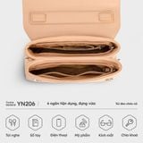  Túi Yuumy ( Thời trang nữ size 25 - Túi đeo chéo da Seasand YN206D ) Màu đen 