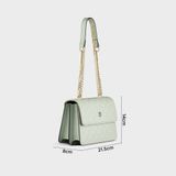  Túi Yuumy ( Thời trang nữ size 22 - Túi đeo chéo da Seasand YN136XN ) màu xanh ngọc 