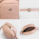  Túi Yuumy ( Thời trang nữ size 11 - Túi đeo chéo da Verein YN187K ) màu kem 