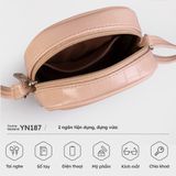  Túi Yuumy ( Thời trang nữ size 11 - Túi đeo chéo da Verein YN187T ) màu trắng 