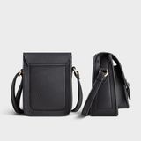  Túi Yuumy ( Thời trang nữ size 13 - Túi đeo chéo da YN118D ) màu đen 