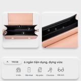  Túi Yuumy ( Thời trang nữ size 20 - Túi đeo chéo da Seasand YN128K ) màu kem 