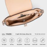  Túi Yuumy ( Thời trang nữ size 18 - Túi đeo chéo da Seasand YN235K ) - Kem 