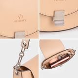  Túi Yuumy ( Thời trang nữ size 18 - Túi đeo chéo da Seasand YN235K ) - Kem 