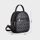 Balo Yuumy ( Thời trang nữ cỡ trung chần chỉ - Balo da YBA60D ) Màu đen 