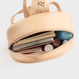  Balo Yuumy ( Thời trang nữ họa tiết đường kẻ ô vuông cỡ trung - Balo da Seasand YBA101K ) - Kem 