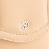  Túi Yuumy ( Thời trang nữ nắp gập đựng điện thoại dáng hộp - Túi đeo chéo da Seasand YN262K ) - Kem 