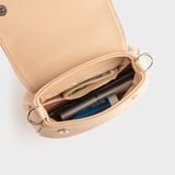  Túi Yuumy ( Thời trang nữ xếp nhún phối nắp gập size 20 - Túi đeo chéo da Seasand YN260XN ) - Xanh ngọc 