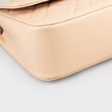  Túi Yuumy (Thời trang nữ họa tiết chần chỉ size 24 - Túi đeo chéo da Seasand YN279D) màu đen 