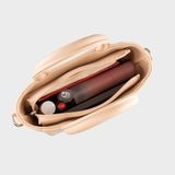  Túi Yuumy (Thời trang nữ họa tiết bông hoa - Túi xách da Seasand YTX66K) màu kem 