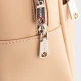  Balo Yuumy ( Thời trang nữ họa tiết đường kẻ ô vuông cỡ trung - Balo da Seasand YBA101K ) - Kem 