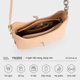  Túi Yuumy ( Thời trang nữ size 26 - Túi đeo vai da YN205K ) Màu kem 