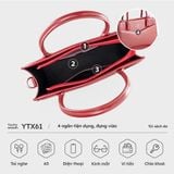  Túi Yuumy (Thời trang nữ công sở cỡ trung vừa A5 - Túi xách da Smooth YTX61K) màu kem 