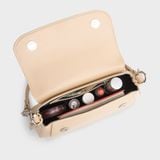  Túi Yuumy ( Thời trang nữ phối nắp gập size 25 - Túi đeo chéo da Smooth YN252D ) - Đen 