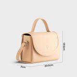  Túi Yuumy ( Thời trang nữ size 21 - Túi đeo chéo da Seasand YN231K ) - Kem 
