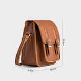  Túi Yuumy ( Thời trang nữ size 13 - Túi đeo chéo da Bergen YN118B ) màu bò 