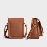  Túi Yuumy ( Thời trang nữ size 13 - Túi đeo chéo da Bergen YN118B ) màu bò 