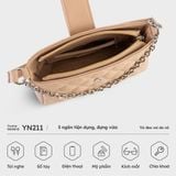  Túi Yuumy ( Thời trang nữ size 21 - Túi đeo vai da Seasand YN211D ) màu đen 