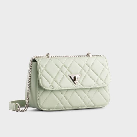 Túi Yuumy (Thời trang nữ họa tiết chần chỉ size 24 - Túi đeo chéo da Seasand YN279XN) màu xanh ngọc