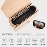  Túi Yuumy ( Thời trang nữ size 22 - Túi đeo chéo da Smooth YN243K ) - Kem 