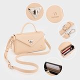  Túi Yuumy ( Thời trang nữ size 22 - Túi đeo chéo da Smooth YN243K ) - Kem 