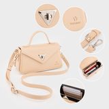  Túi Yuumy ( Thời trang nữ size 22 - Túi đeo chéo da Smooth YN243D ) - Đen 