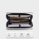  Ví da nữ cầm tay dáng dài đơn giản Yuumy Seasand YV69XN Màu xanh ngọc 