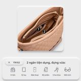  Túi Yuumy ( Thời trang nữ size 20 - Túi đeo chéo da Seasand YN152KT ) Màu kem tây 