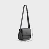  Túi Yuumy ( Thời trang nữ phối nắp gập size 21 - Túi đeo chéo da Bergen YN273D ) - Đen 