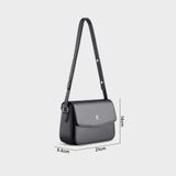  Túi Yuumy ( Thời trang nữ size 21 - Túi đeo chéo da YN175D ) màu đen 