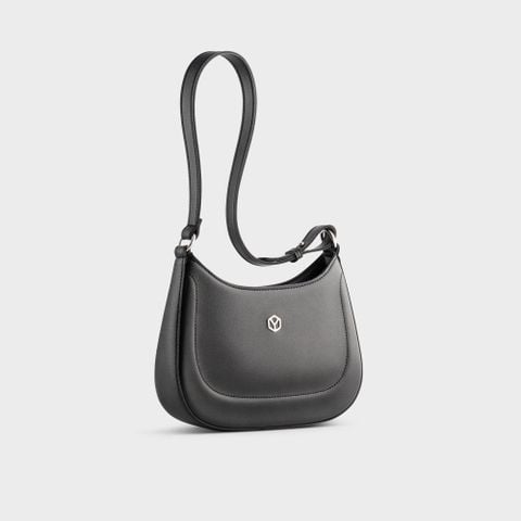 Túi Yuumy ( Thời trang nữ kiểu dáng thuyền size 21 - Túi đeo chéo da Seasand YN256D ) - Đen