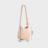  Túi Yuumy ( Thời trang nữ kiểu dáng thuyền size 21 - Túi đeo chéo da Seasand YN256K ) - Kem 