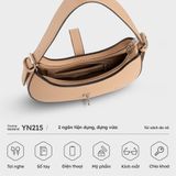  Túi Yuumy ( Thời trang nữ size 24 - Túi đeo vai da Seasand YN215D ) Màu đen 