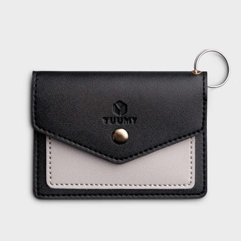  Ví Yuumy ( Thời trang nữ đựng namecard - Ví móc khóa da YMK8D ) - Đen 