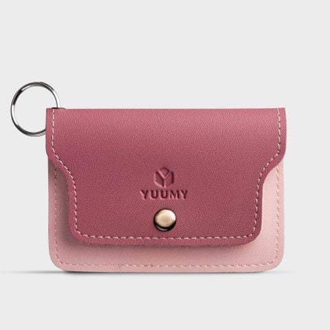  Ví Yuumy ( Thời trang nữ cỡ nhỏ - Ví móc khóa da YMK2HR ) màu hồng ruốc 