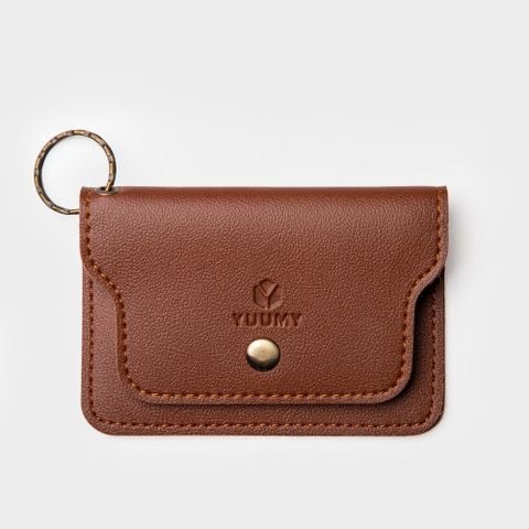  Ví Yuumy ( Thời trang nữ cỡ nhỏ - Ví móc khóa da YMK10B ) Màu bò 