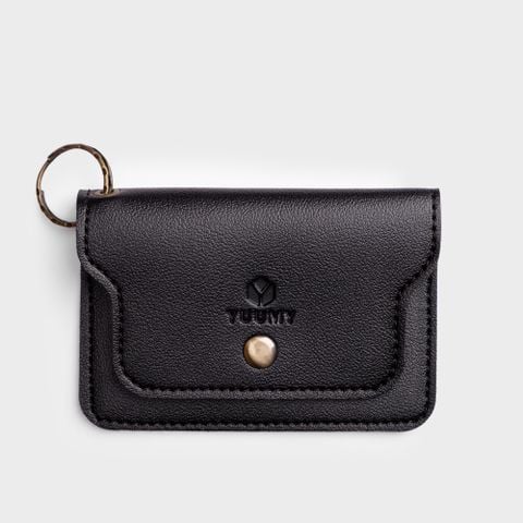  Ví Yuumy ( Thời trang nữ cỡ nhỏ - Ví móc khóa da YMK10D ) Màu đen 