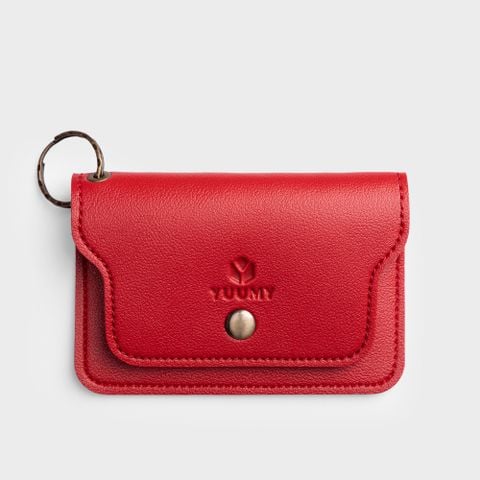  Ví Yuumy ( Thời trang nữ cỡ nhỏ - Ví móc khóa da YMK10DO ) Màu đỏ 