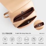  Balo Yuumy (Thời trang nữ đựng vừa A4 - Balo da Seasand YBA108K) màu kem 