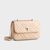 Túi Yuumy (Thời trang nữ họa tiết chần chỉ size 24 - Túi đeo chéo da Seasand YN279K) màu kem