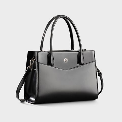 Túi Yuumy (Thời trang nữ công sở thanh lịch cỡ trung vừa A5 - Túi xách da Smooth YTX61D) màu đen