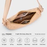  Túi Yuumy ( Thời trang nữ size 21 - Túi đeo chéo da Seasand YN240K ) màu kem 