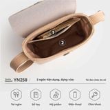  Túi Yuumy ( Thời trang nữ mini dáng đứng nắp gập thanh lịch - Túi đeo chéo da Seasand YN258D ) - Đen 