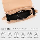  Túi Yuumy ( Thời trang nữ size 21 - Túi đeo chéo da Seasand YN231XN ) - Xanh ngọc 