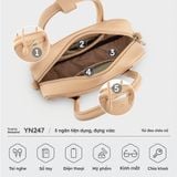  Túi Yuumy ( Thời trang nữ size 23 - Túi đeo chéo da Seasand YN247HA ) - Hồng dâu 