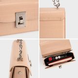 Túi Yuumy ( Thời trang nữ size 18 - Túi đeo chéo da Verein YN186K ) màu kem 